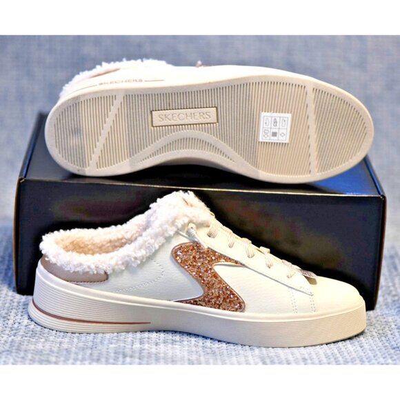 New! Size: 7 Women Skechers Hiland Warmed Up Comfort Mules Memory Foam Fur/Lined - Picture 9 of 12